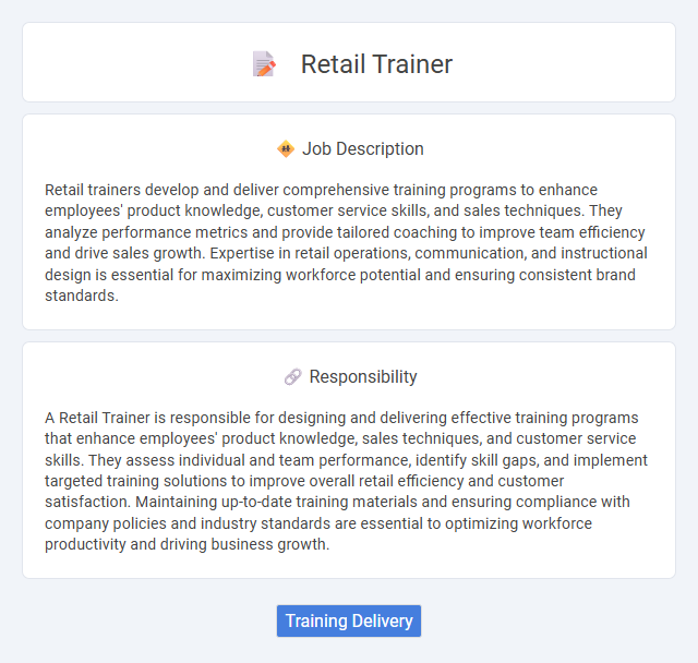 Retail Trainer Job Description and Career Detail