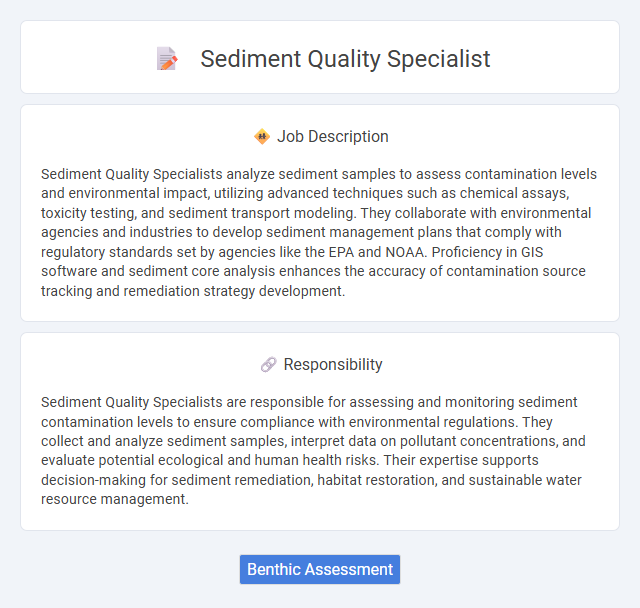 Sediment Quality Specialist Job Description and Career Detail