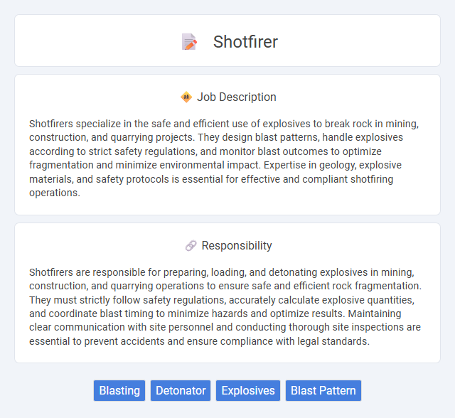 Shotfirer Job Description and Career Detail