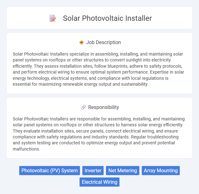 Solar Photovoltaic Installer Job Description and Career Detail