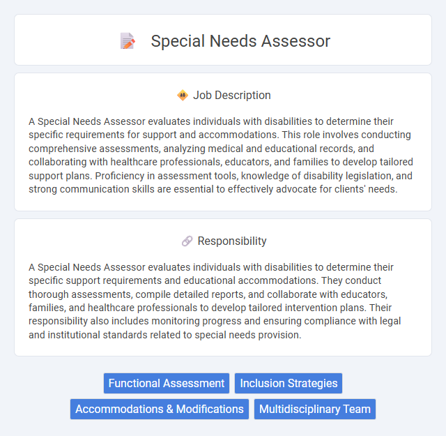 Special Needs Assessor Job Description and Career Detail