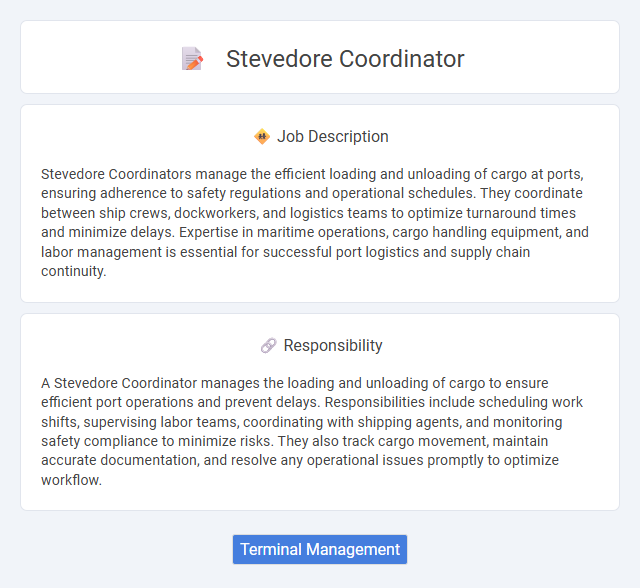Stevedore Coordinator Job Description and Career Detail