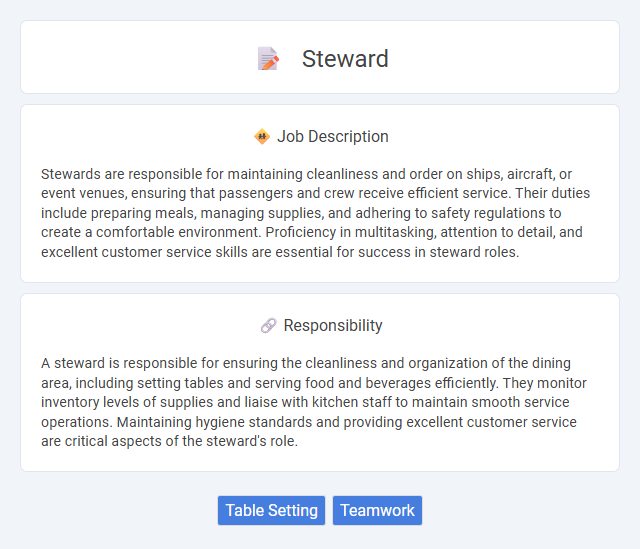 Steward Job Description and Career Detail