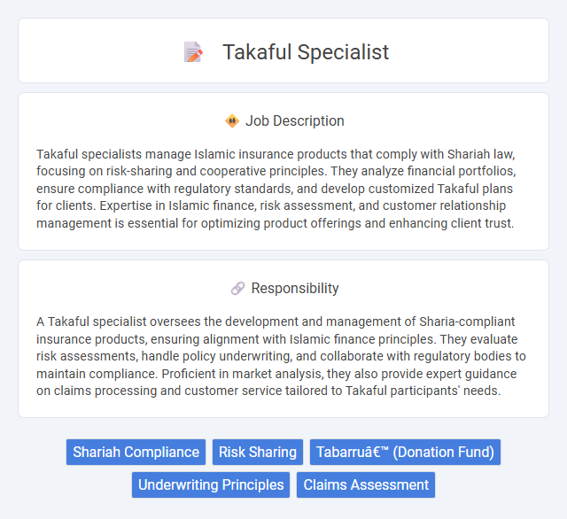 Takaful Specialist Job Description and Career Detail