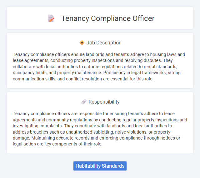 Tenancy Compliance Officer Job Description and Career Detail