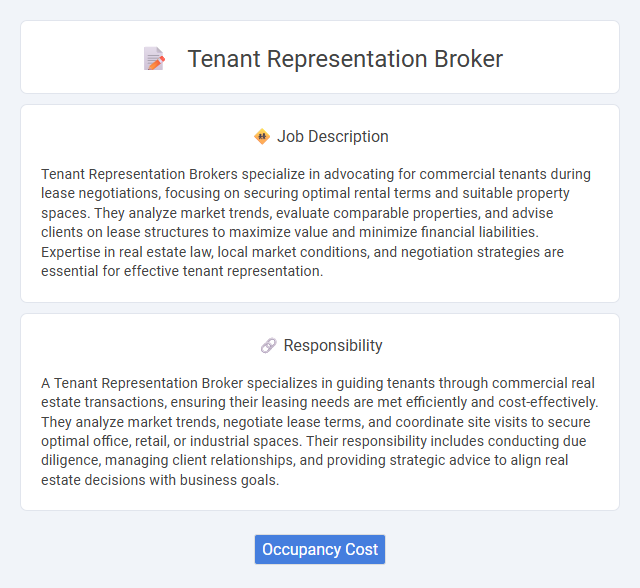 Tenant Representation Broker Job Description and Career Detail