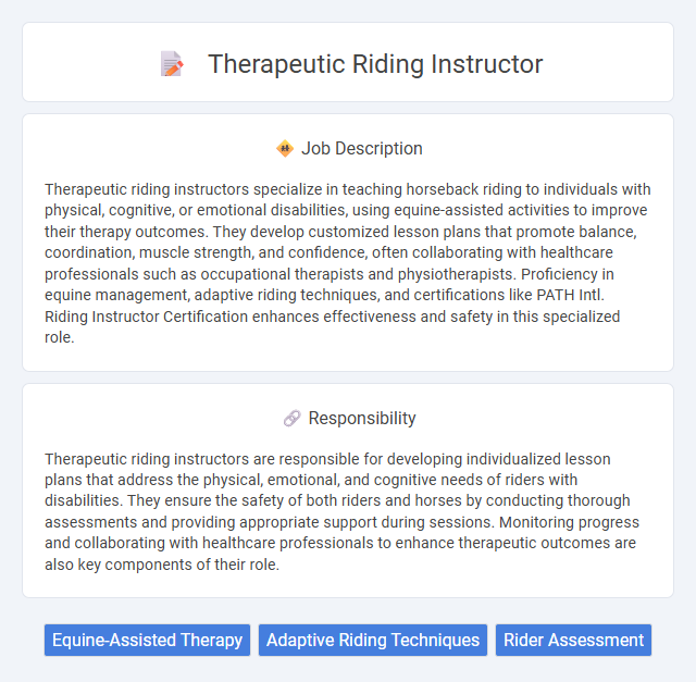 Therapeutic Riding Instructor Job Description and Career Detail