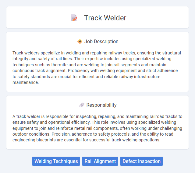Track Welder Job Description and Career Detail