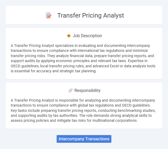 Transfer Pricing Analyst Job Description and Career Detail