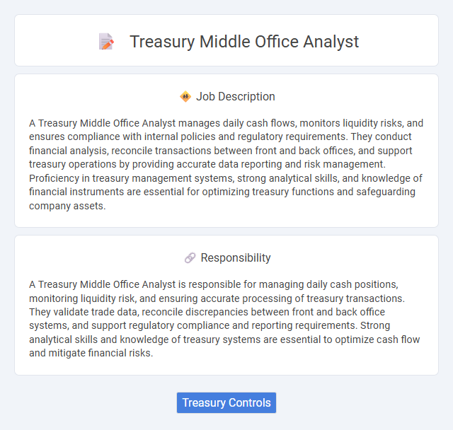 Treasury Middle Office Analyst Job Description and Career Detail