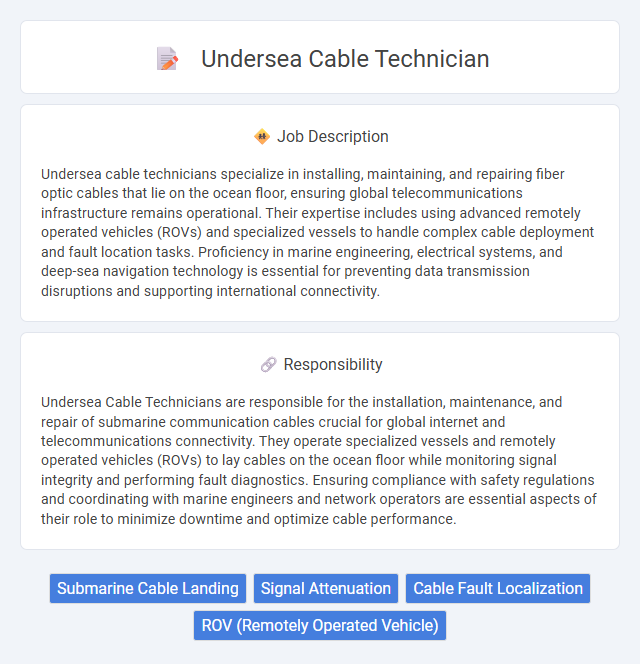 Undersea Cable Technician Job Description and Career Detail