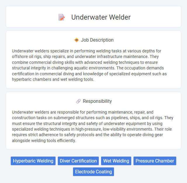 Underwater Welder Job Description and Career Detail