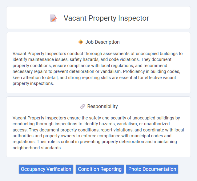 Vacant Property Inspector Job Description and Career Detail
