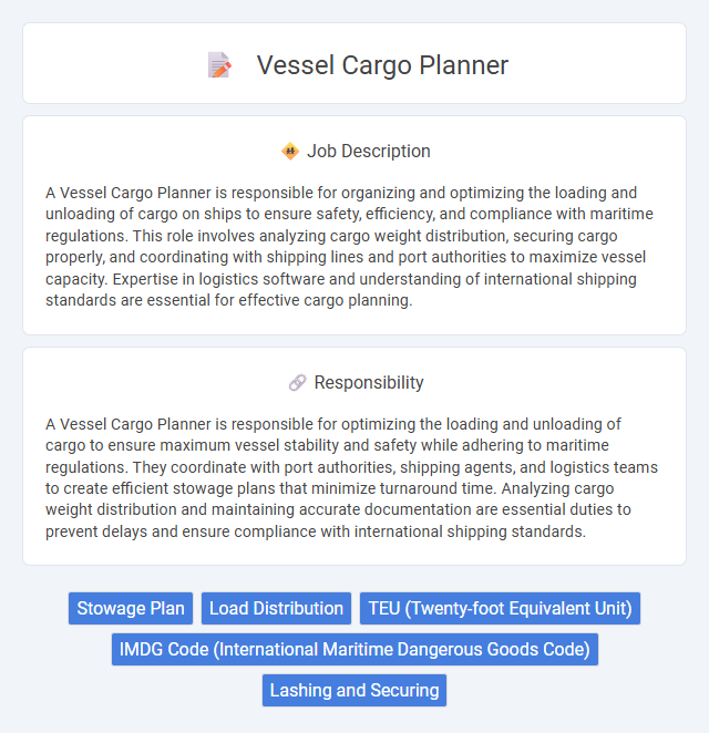 Vessel Cargo Planner Job Description and Career Detail