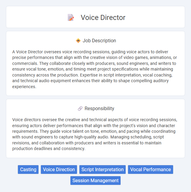 Voice Director Job Description and Career Detail