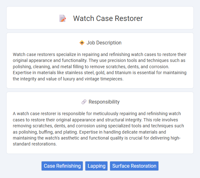 Watch Case Restorer Job Description and Career Detail
