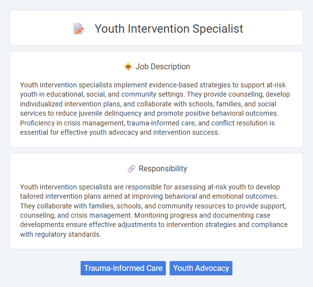 Youth Intervention Specialist Job Description and Career Detail